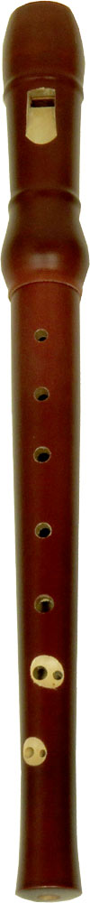 Meinel Descant Recorder, Maple Wood Maple brown finish wooden Recorder in 2 parts, in cloth bag